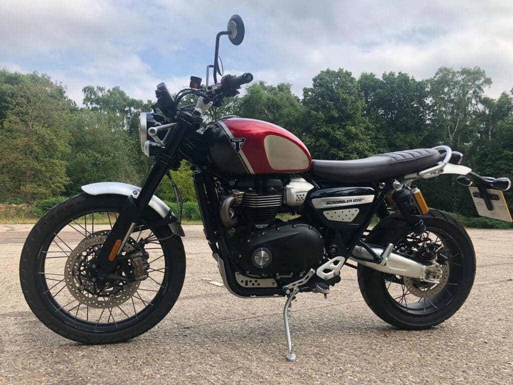 Side view of the 2022 Triumph Scrambler 1200 XC