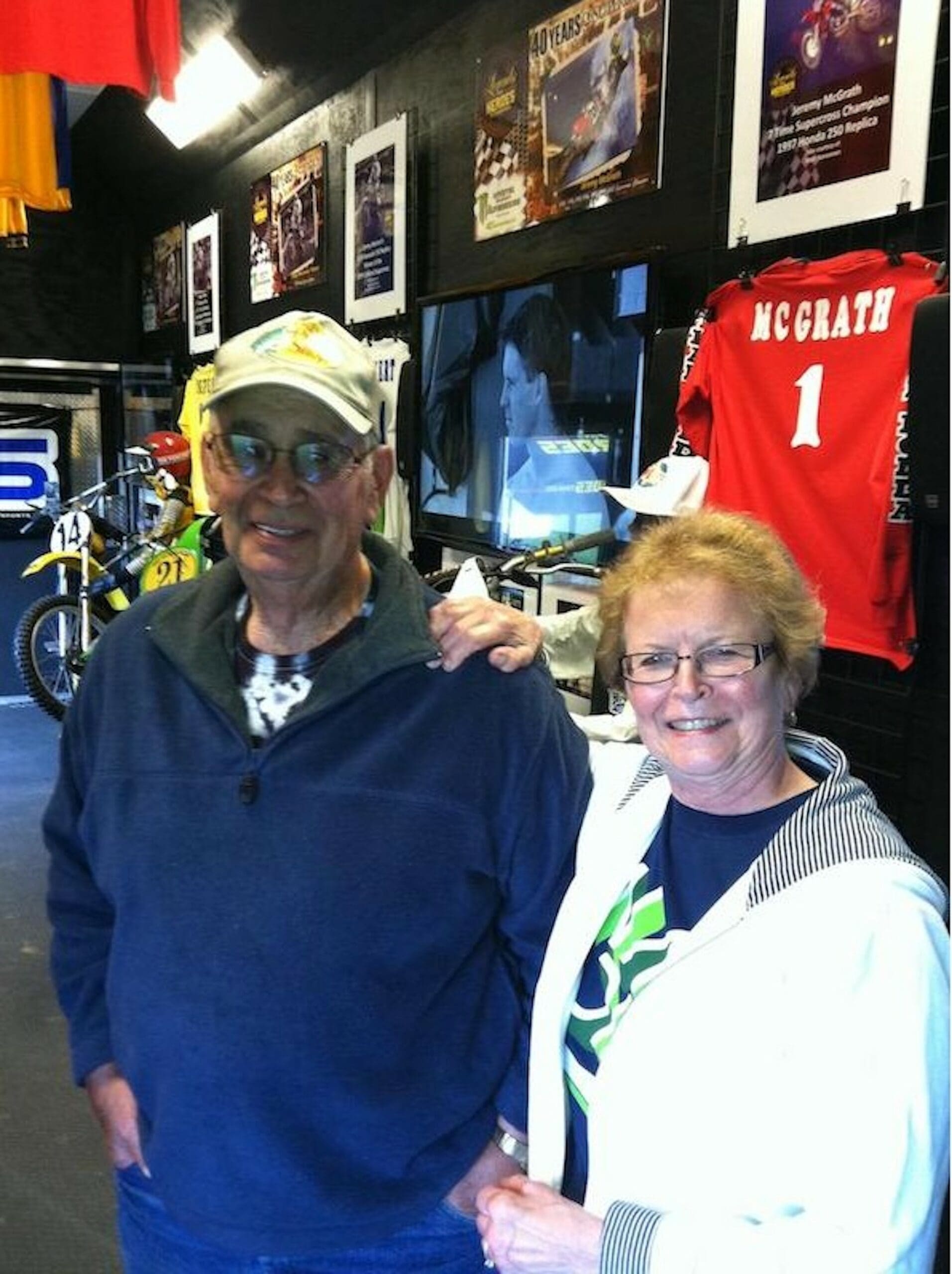 Ward Robinson and wife, Peg Robinson. Media sourced from ProMotocross.