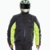 Rain jacket front of Alpinestars Halo Drystar Jacket on person