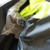 Rain jacket sides attached to the interior of the Halo