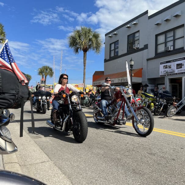 A view of 2021's Daytona Biketoberfest. Media sourced from the Daytona Beach Area Convention and Visitors Bureau on the official press release.