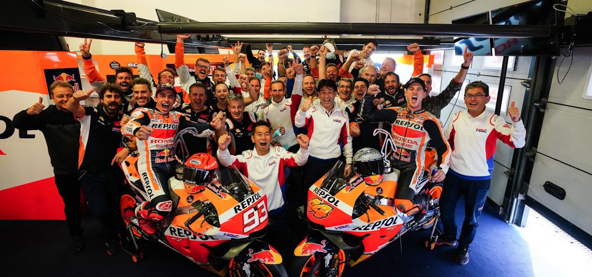 Honda REPSOL's team. Media sourced from Box REPSOL.