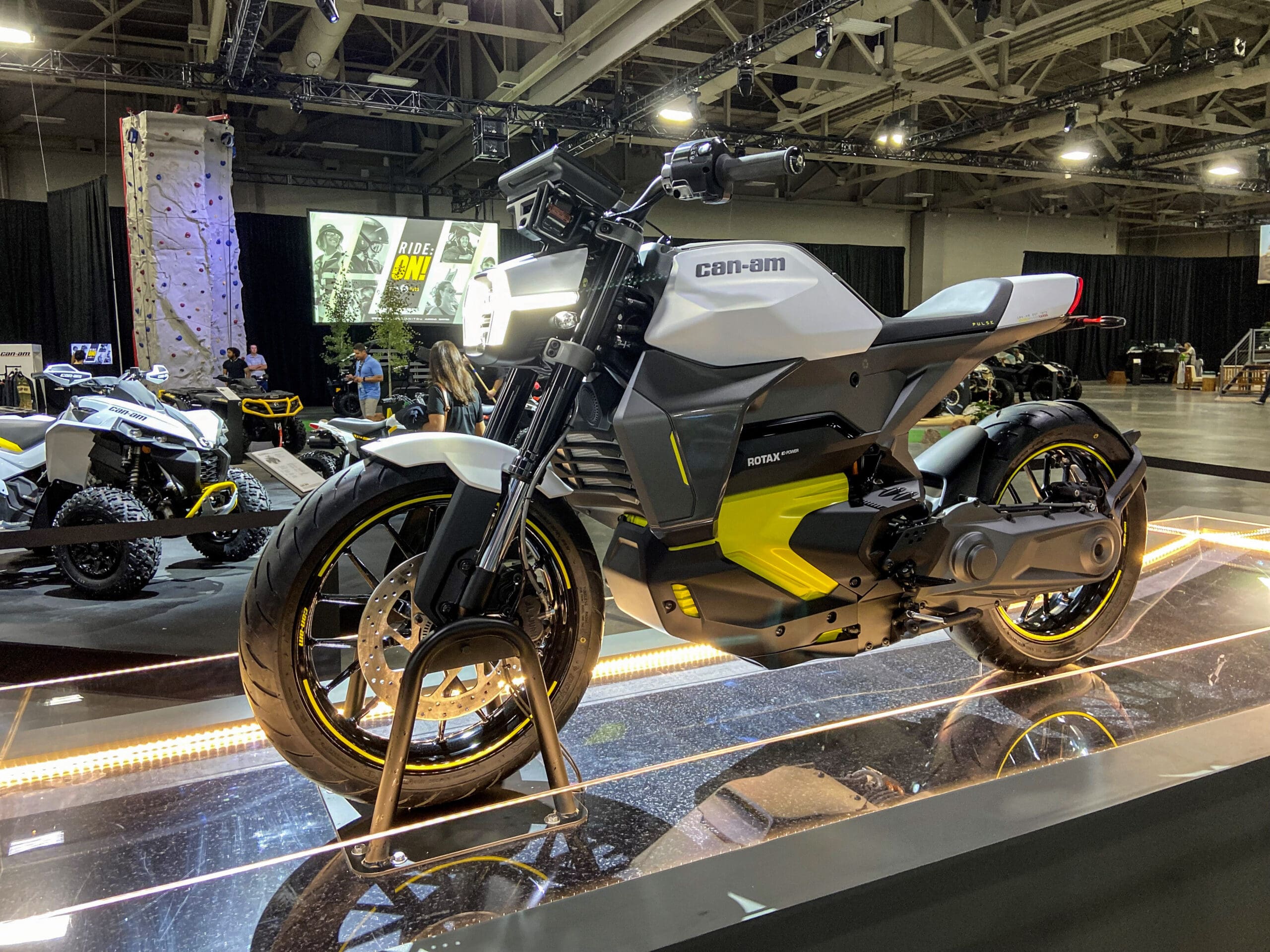 Can-Am's all-new electric offerings to the motorcycle community; the Can-Am Origins and the Pulse. Media sourced from Can-Am.