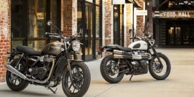 A view of Triumph's Street Twin. Media sourced from DriveMag Riders.