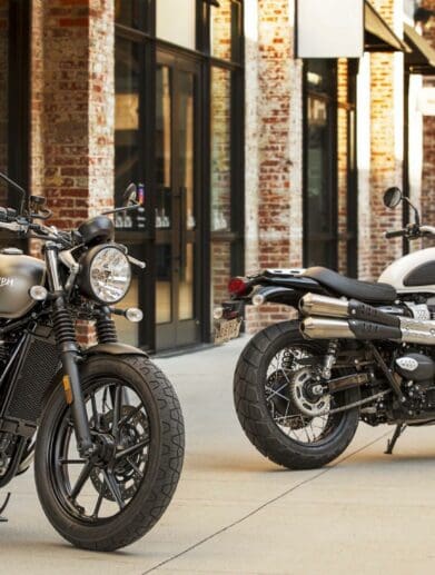 A view of Triumph's Street Twin. Media sourced from DriveMag Riders.