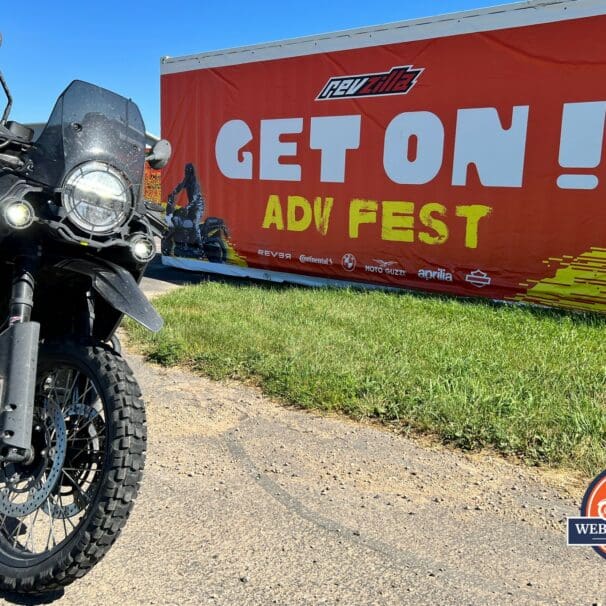 The welcome banner for GET ON! Adventure Fest Sturgis 2022!