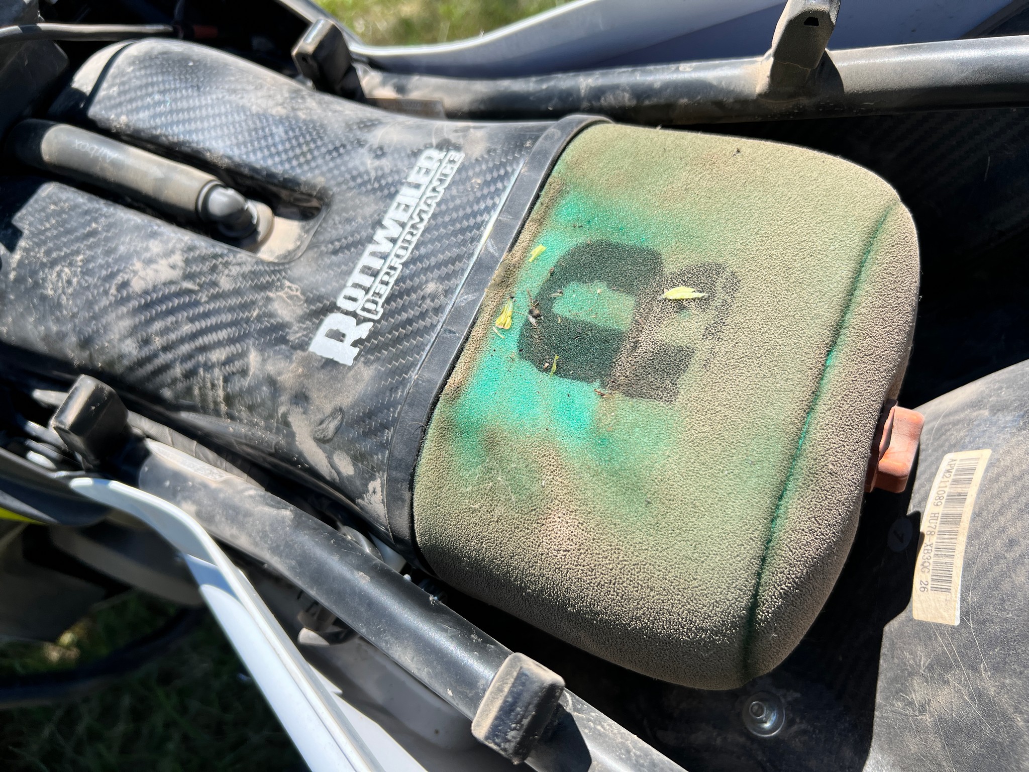 My air filter showed proof positive how dusty the trails around Sturgis can get.