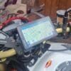 GPS mounted onto motorcycle