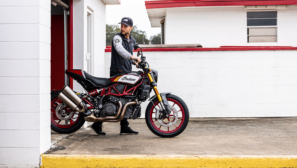 Indian’s FTR Championship Edition Street Bike, which is currently up for grabs in an all-new sweepstake from Dream Giveaway. Media sourced from Indian.