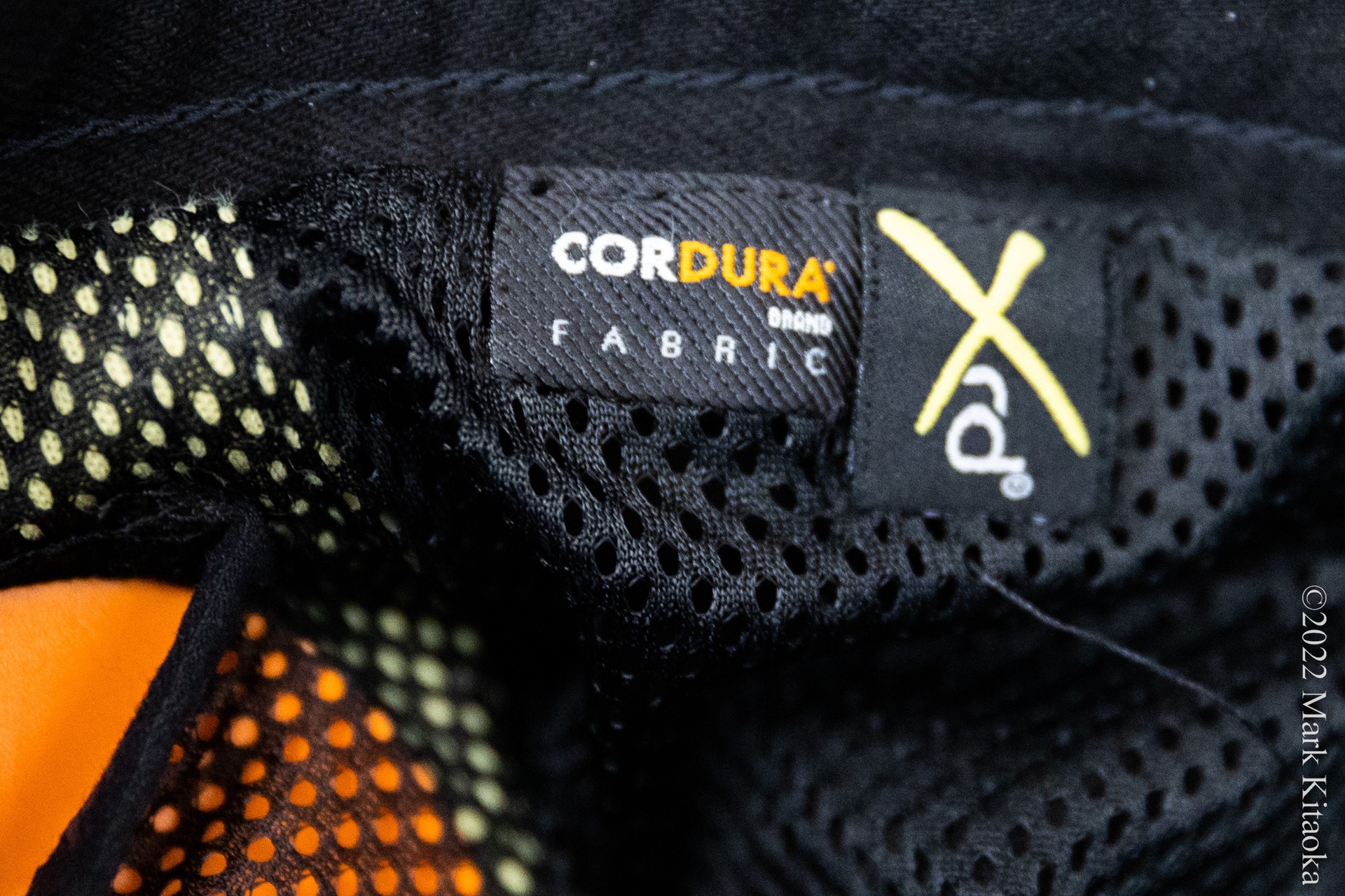 Label describing Cordura fabric used in KLIM K Fifty 2 Pants