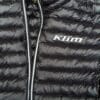 Close-up of logo on Klim Maverick Down Motorcycle Jacket