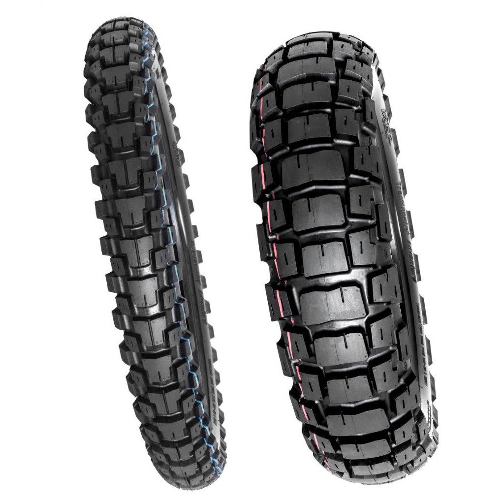 The front and rear Motoz Tractionator Adventure tires.