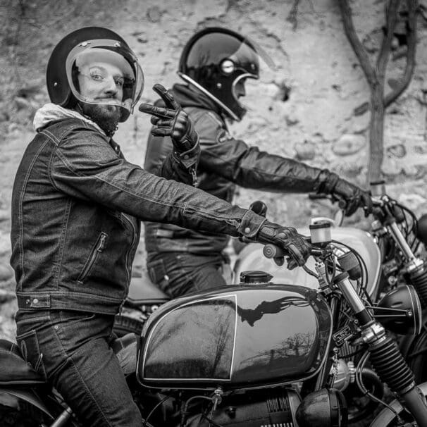 Two French motorcyclists enjoying their beauty machines. Media sourced from RedBull.
