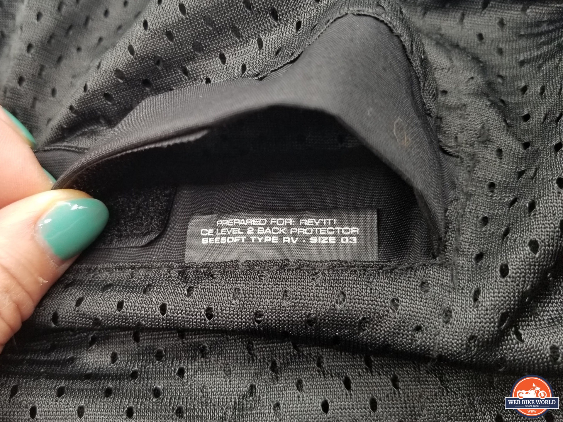 Perforated inner lining of Rev'It Torque 2 H20 Ladies Jacket