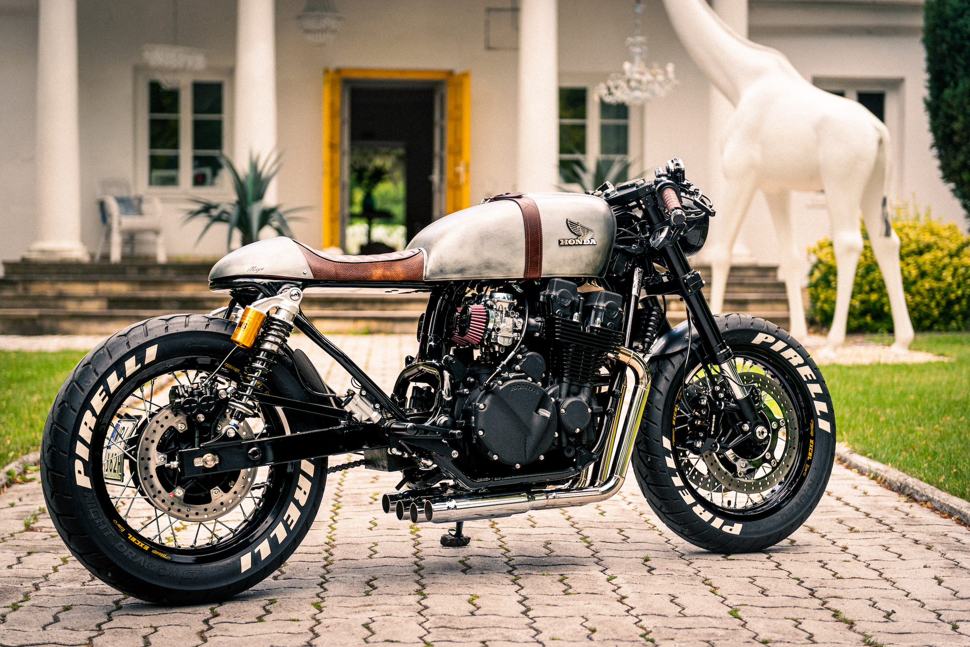 A 1994 Honda CB750 RC42 from the shop of KrisBiker Customs. Media sourced from the relevant press release.