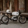 A BMW R80 donor bike installed with the LM Creations EV Drivetrain. Media sourced from The Pack.