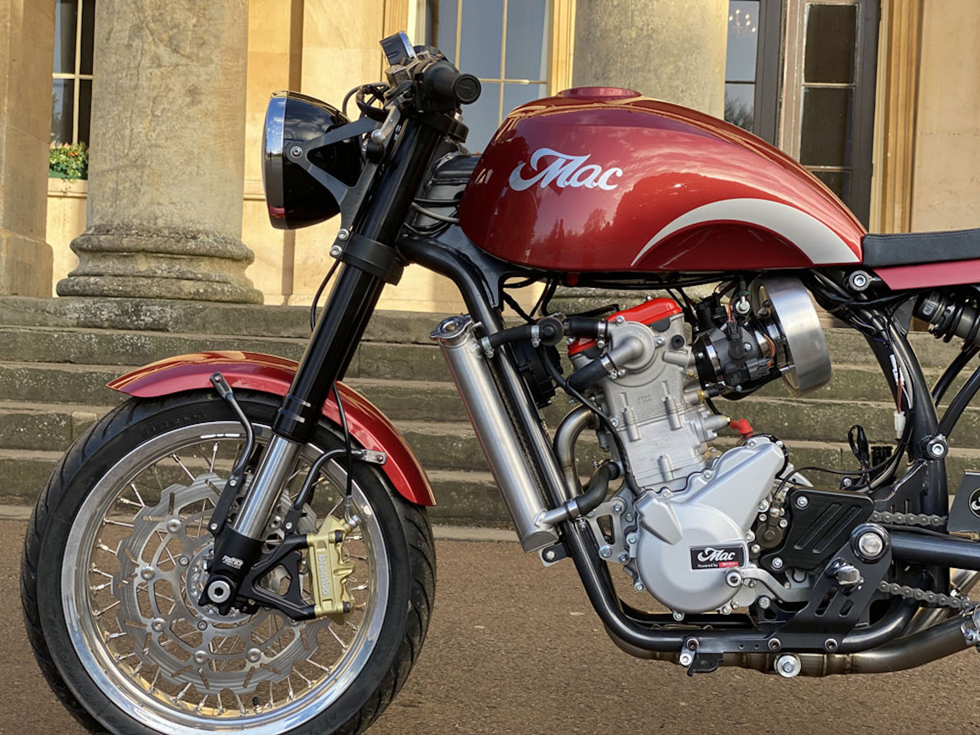 Meet 'the Ruby,' a off-roading take on a neo-retro cafe racer. Media sourced from Mac Motorcycles.
