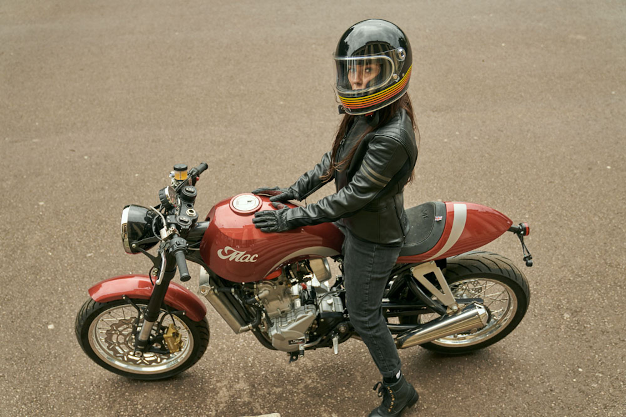 Meet 'the Ruby,' a off-roading take on a neo-retro cafe racer. Media sourced from Mac Motorcycles.