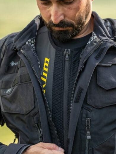 The KLIM Ai-1 Rally Airbag Vest, created in collaboration with In&motion. Media sourced from Motorcycle.com's Blog.