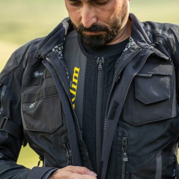 The KLIM Ai-1 Rally Airbag Vest, created in collaboration with In&motion. Media sourced from Motorcycle.com's Blog.