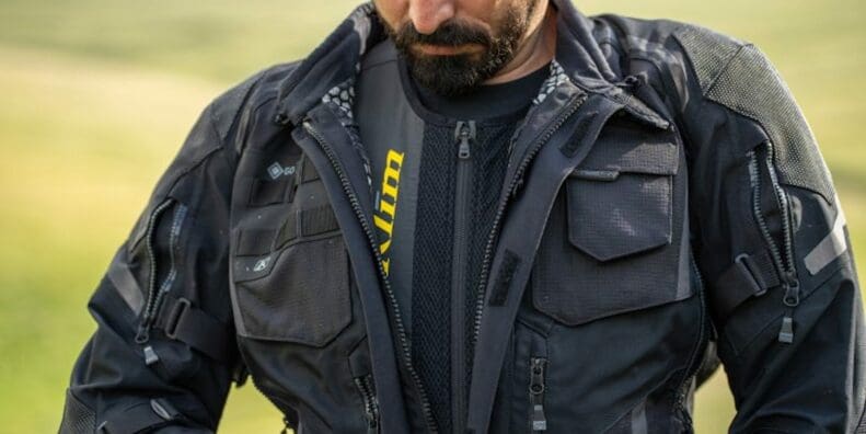 The KLIM Ai-1 Rally Airbag Vest, created in collaboration with In&motion. Media sourced from Motorcycle.com's Blog.