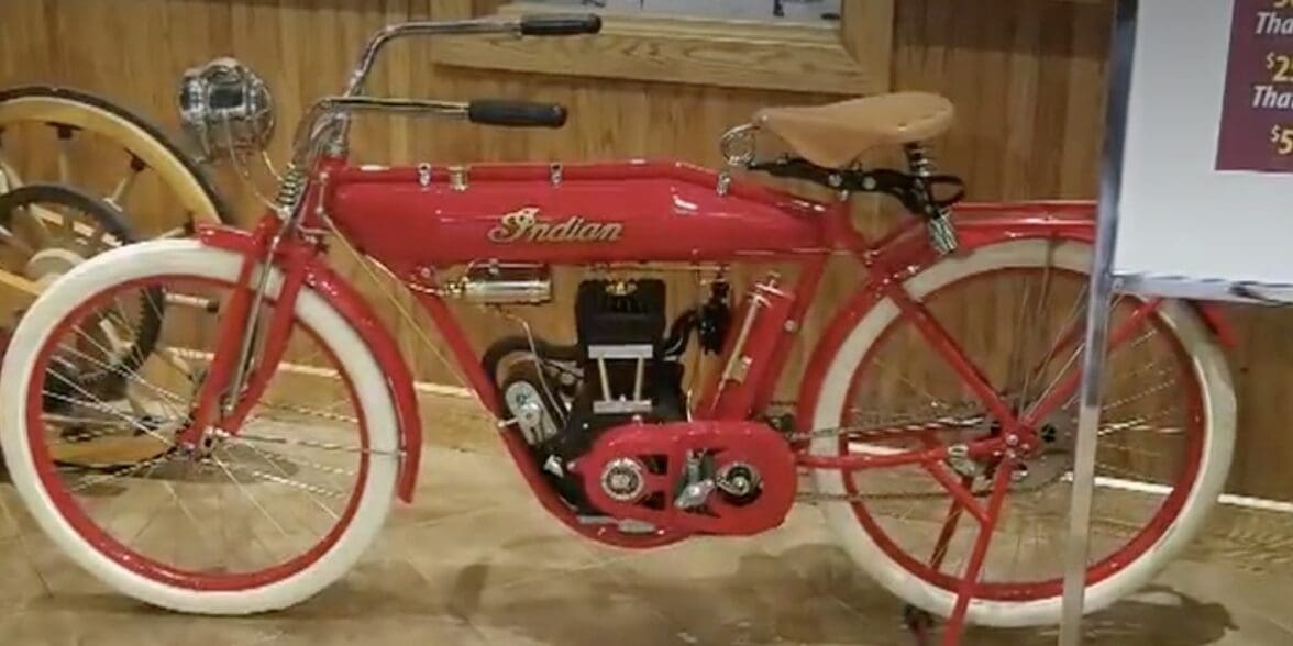 A hand-built 1910 Indian from the shop of one Raymond Quayle. Media sourced from KALLTV.