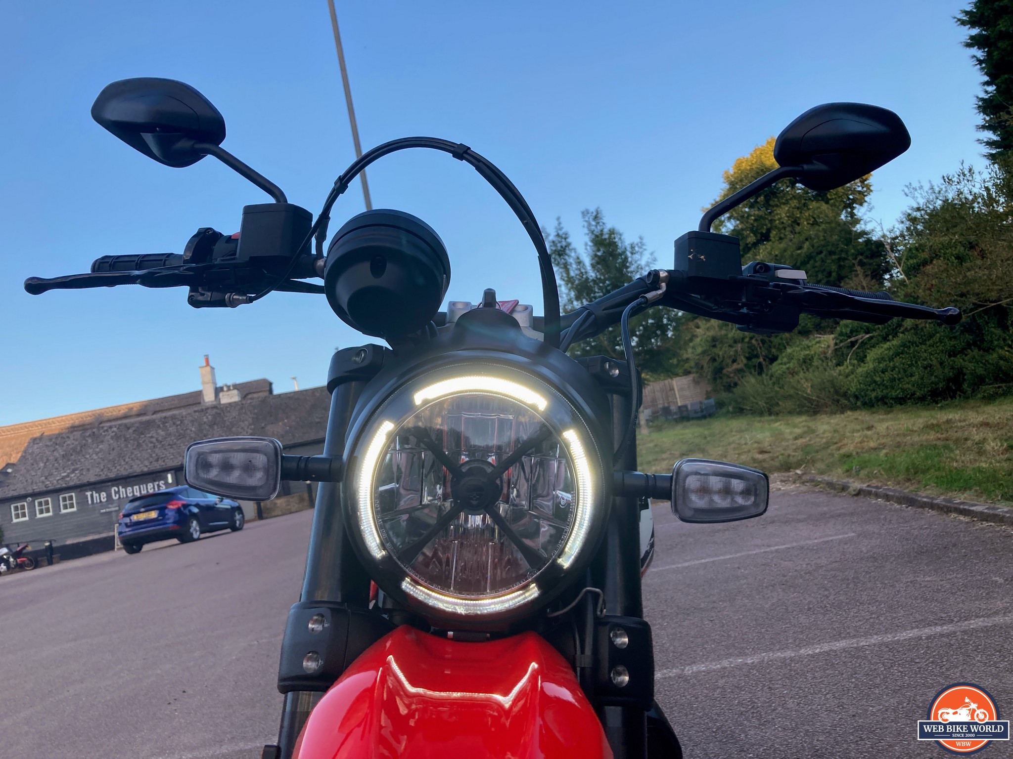 Front headlight on the 2022 Ducati Scrambler Urban Motard