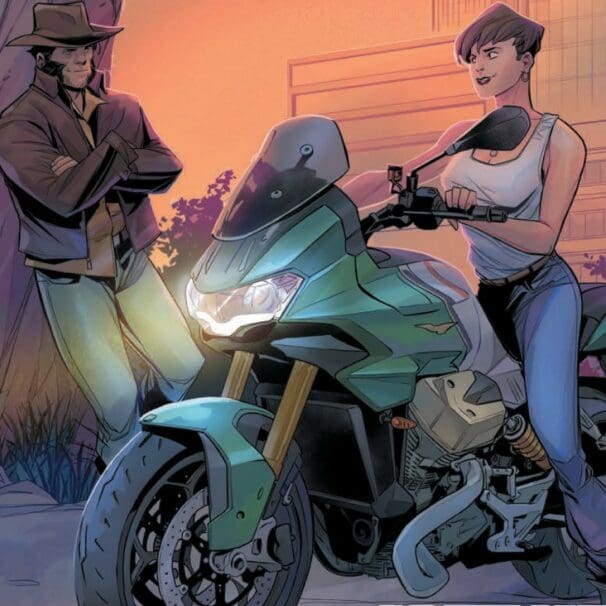 Marvel’s new limited-edition comic, featuring the Moto Guzzi V100 Mandello. Media sourced from the relevant Moto Guzzi press release.