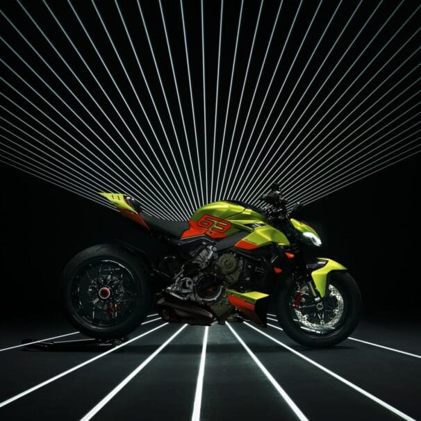 The Ducati Streetfighter V4 Lamborghini. Media sourced from Ducati's press release.