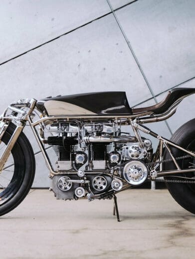 'The Velocette,' a custom build from the mastermind of Hazan Motorworks. Media sourced from Bike EXIF.