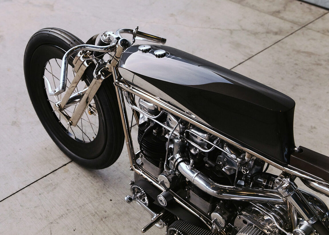 'The Velocette,' a custom build from the mastermind of Hazan Motorworks. Media sourced from Bike EXIF.