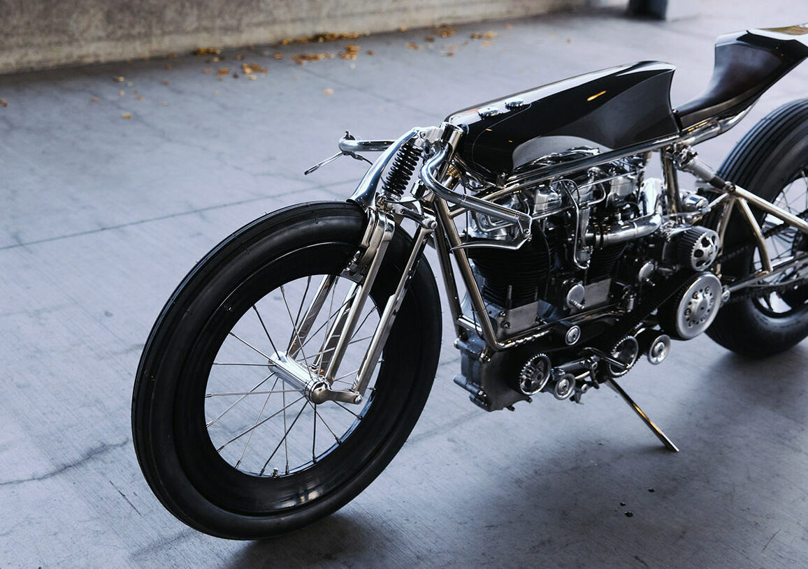 'The Velocette,' a custom build from the mastermind of Hazan Motorworks. Media sourced from Bike EXIF.