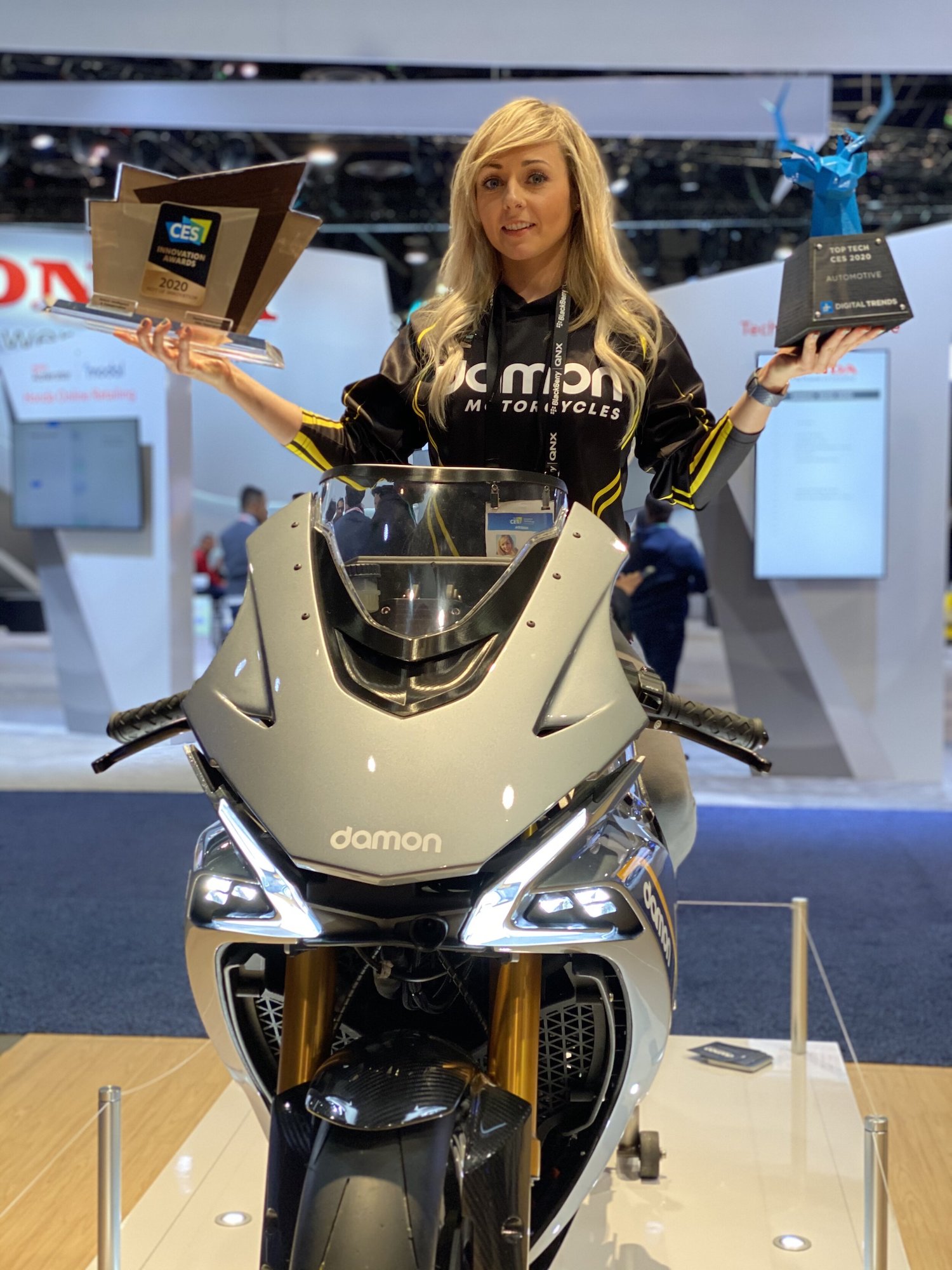 Amber Spencer on the Hypersport, showing off 'Top Tech of 2020' for CES 2020. Media sourced from FMB. 