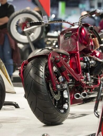 A view of 2022 Intermot, including advertising. Media sourced from Motorcycles.News.