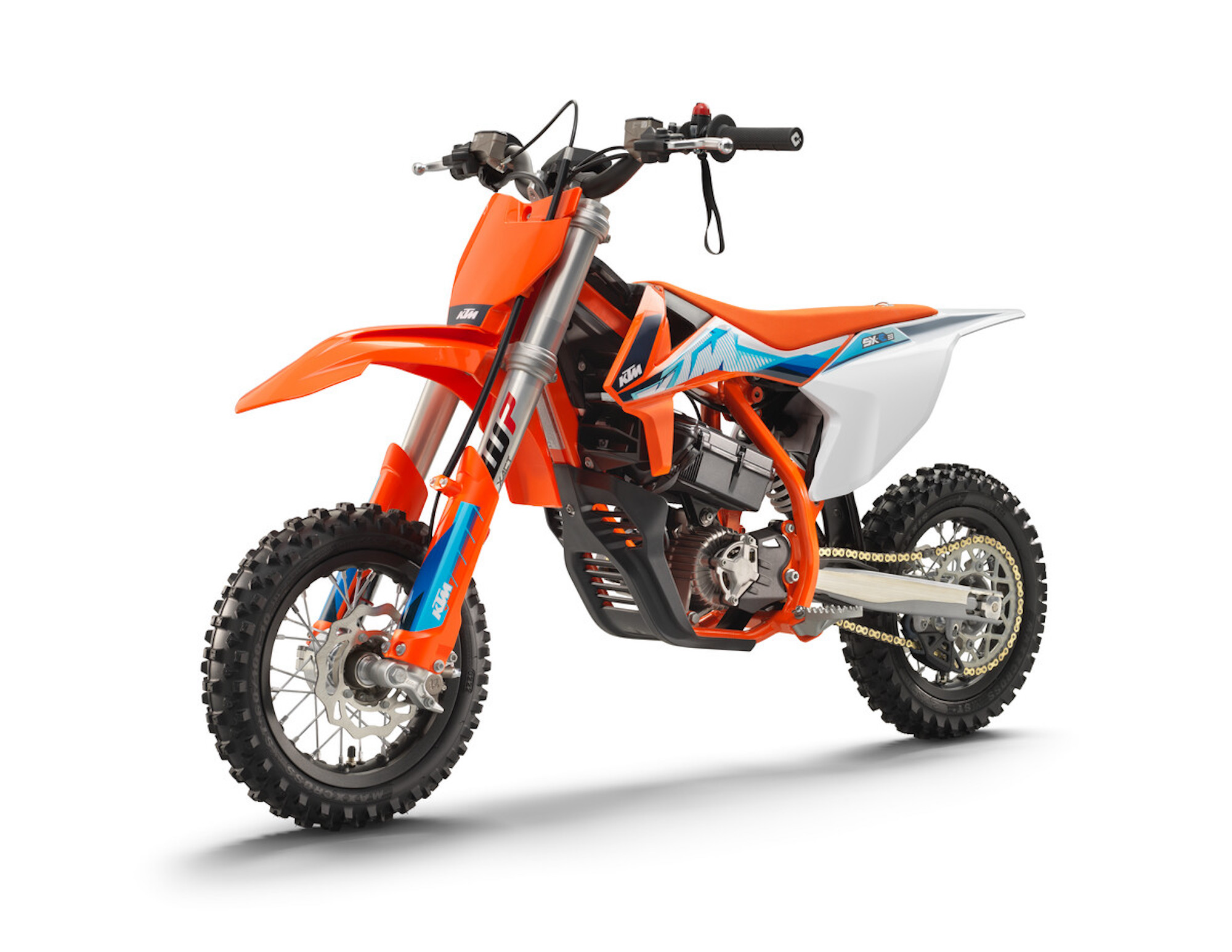 The KTM SX-E 3 motocross minibike. Media sourced from KTM.