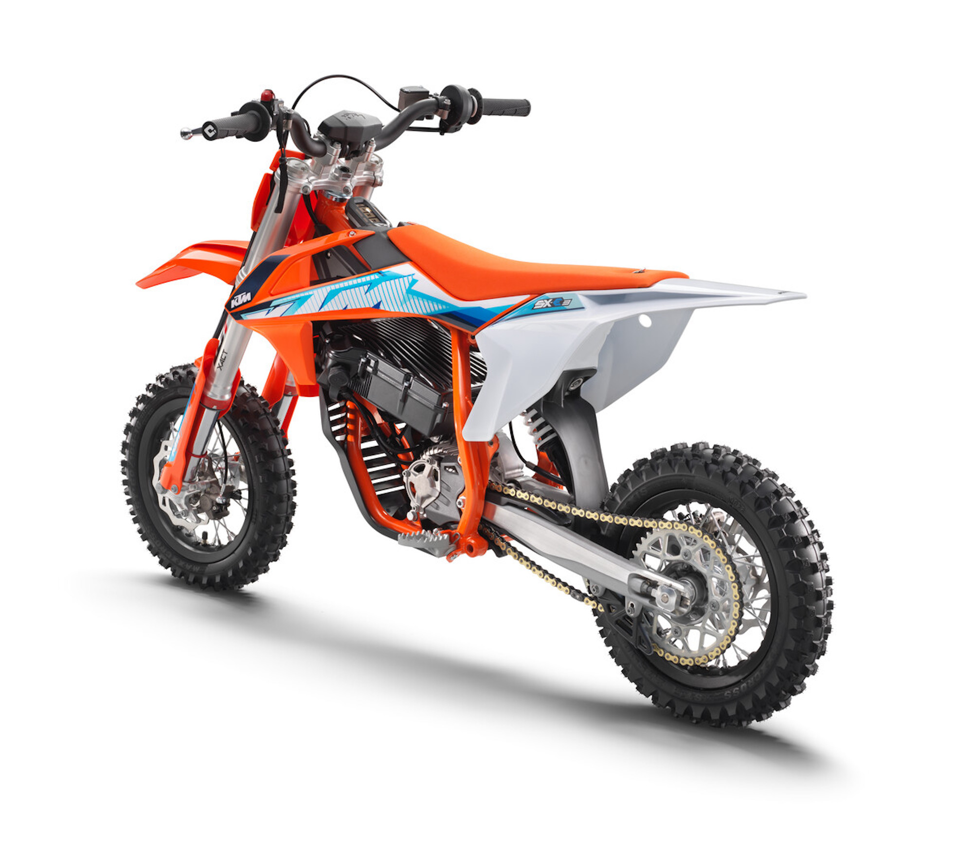 The KTM SX-E 3 motocross minibike. Media sourced from KTM.