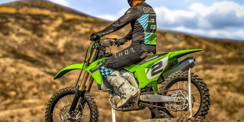 Kawasaki's enduro machines, which are available for a test ride at the Kawasaki Enduro Demo Ride Days in Worcestershire. Media sourced from Kawasaki EU.