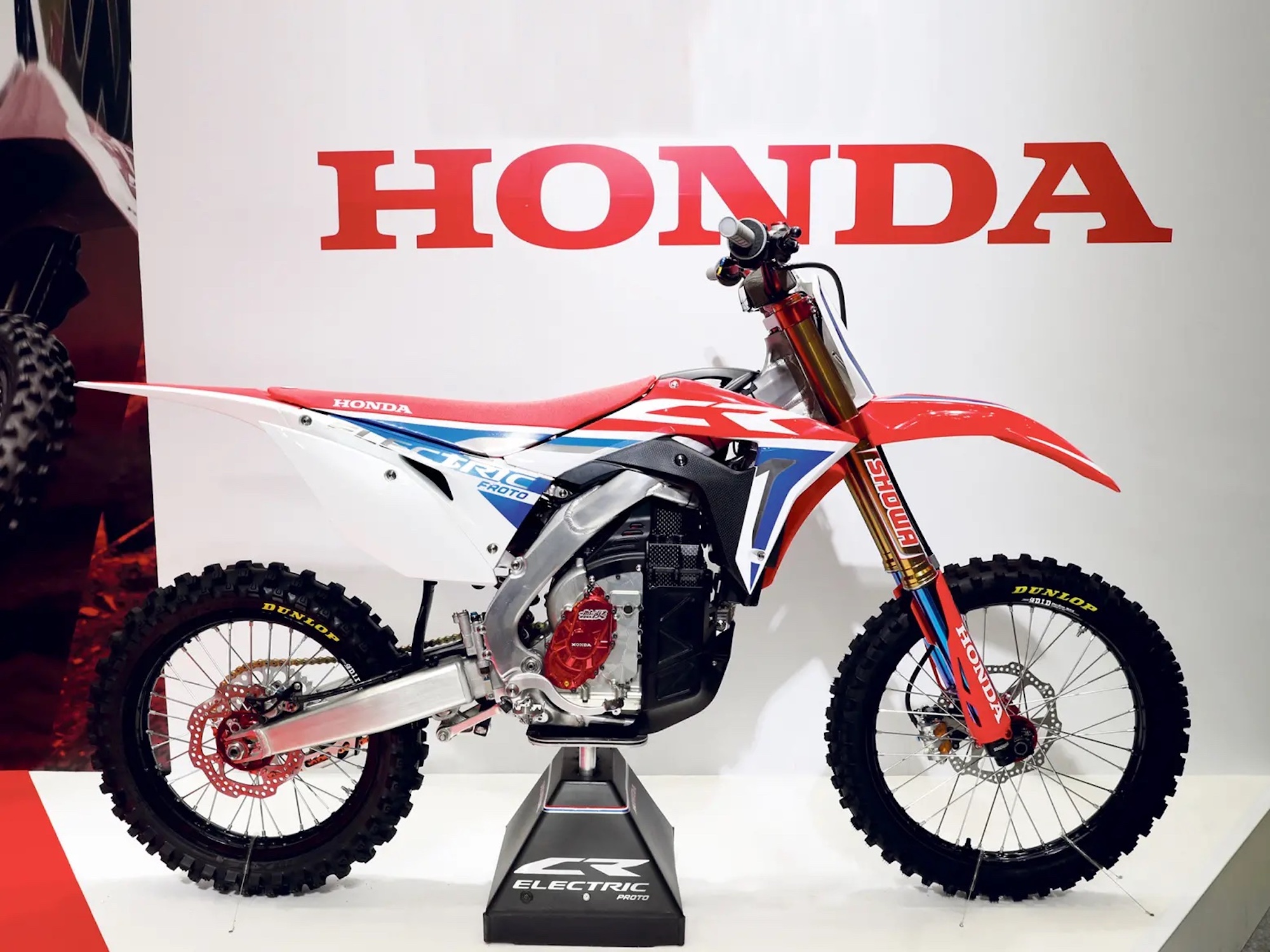 A view of Honda's electric dirt bike concept. Media sourced from Motorcycle News.