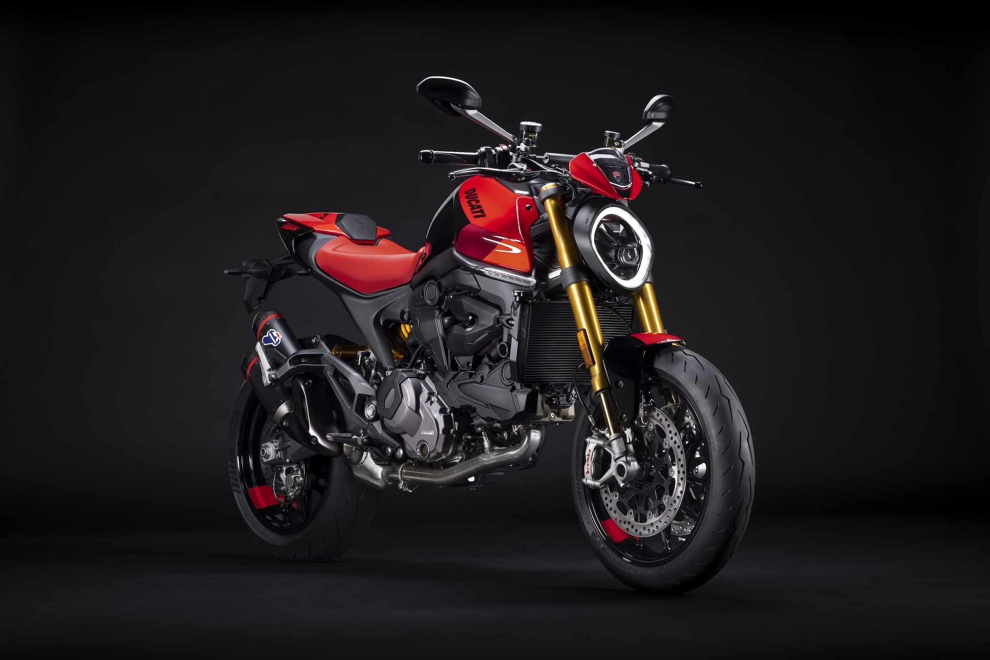 Ducati's Episode 2 of their 2023 World Premiere has bred a Monster SP for Ducatisti...or 'Monsteristi.' Media sourced from Ducati's press release.