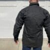 Rear view of Scorpion EXO Covert Waxed Riding Shirt