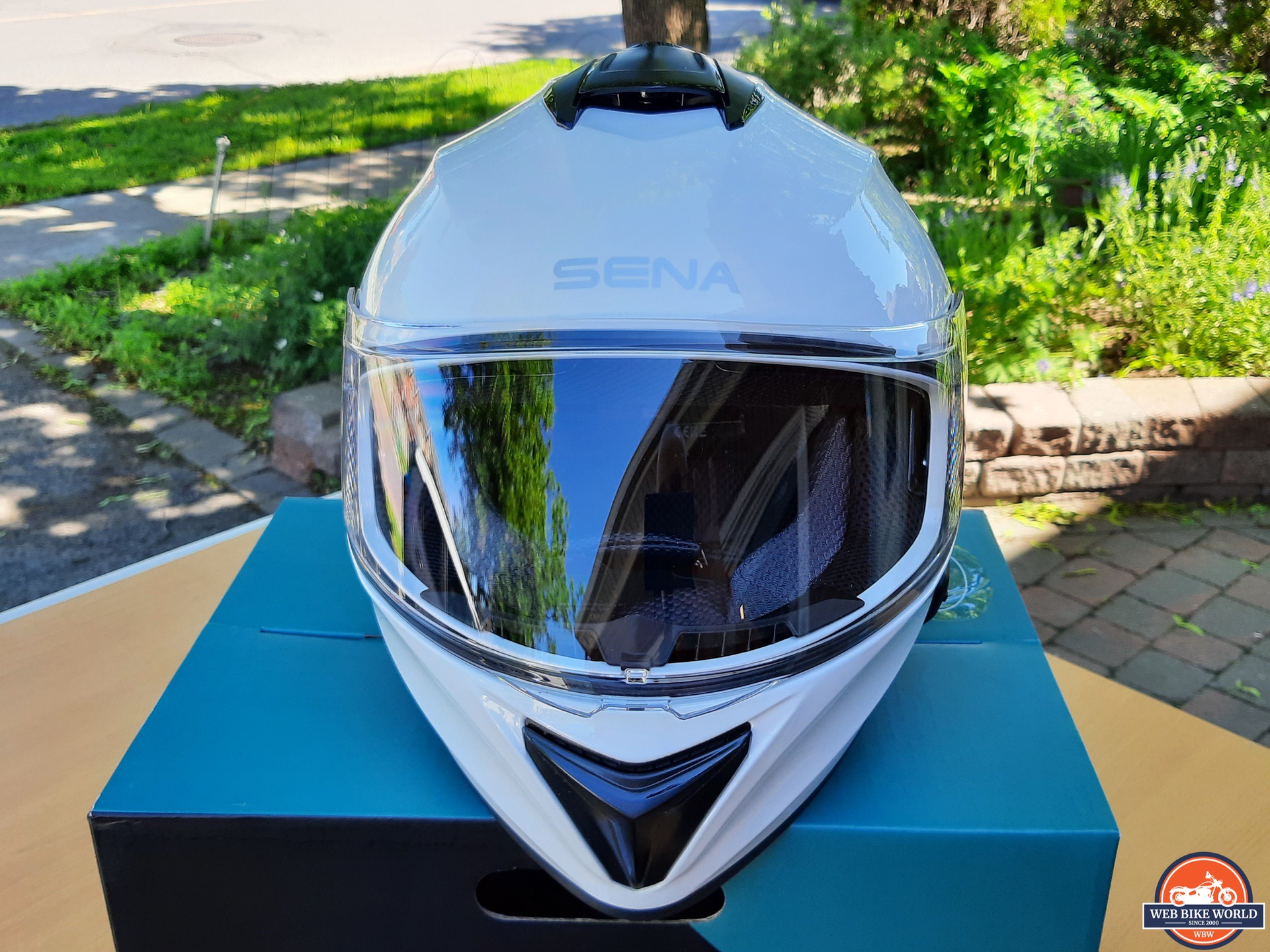 Front view of the Sena OutForce Smart Helmet