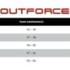 Size chart for Sena OutForce Smart Helmet