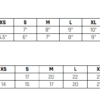 Sizing chart for Raven Moto Trauma gloves