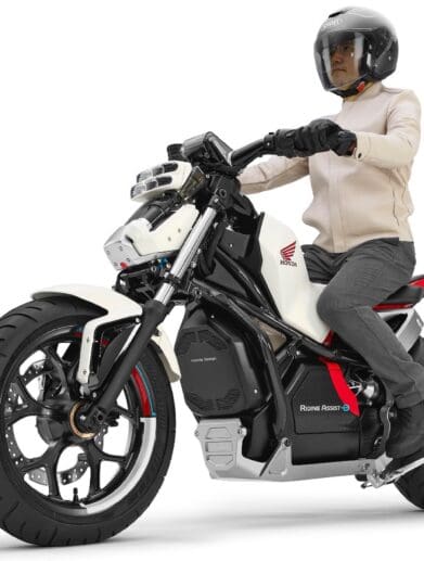 Honda's self-balancing bike concept. Media sourced from Ultimate Motorcycling.