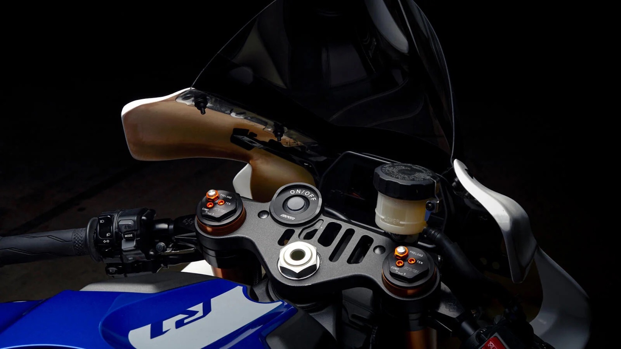 Yamaha's new machine: A track-only YZF-R1 GYTR and GYTRPro. Media sourced from MCN.