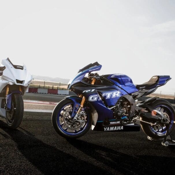 Yamaha's new machine: A track-only YZF-R1 GYTR and GYTRPro. Media sourced from MCN.