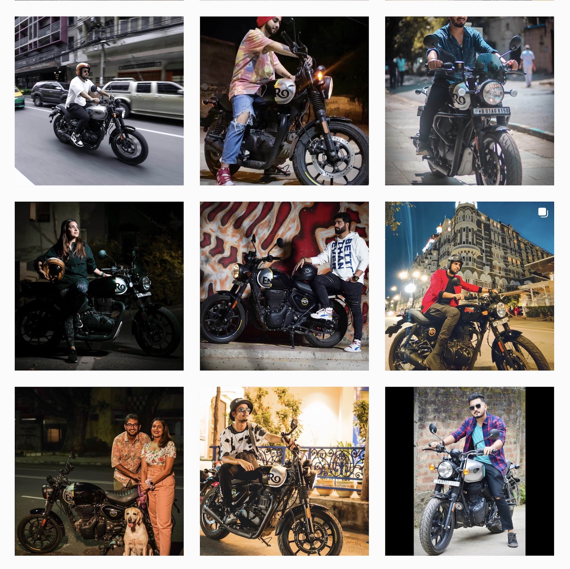 A handful of contributors that participated in the RE x Meta "Born on Instagram' program. Media sourced from Instagram.