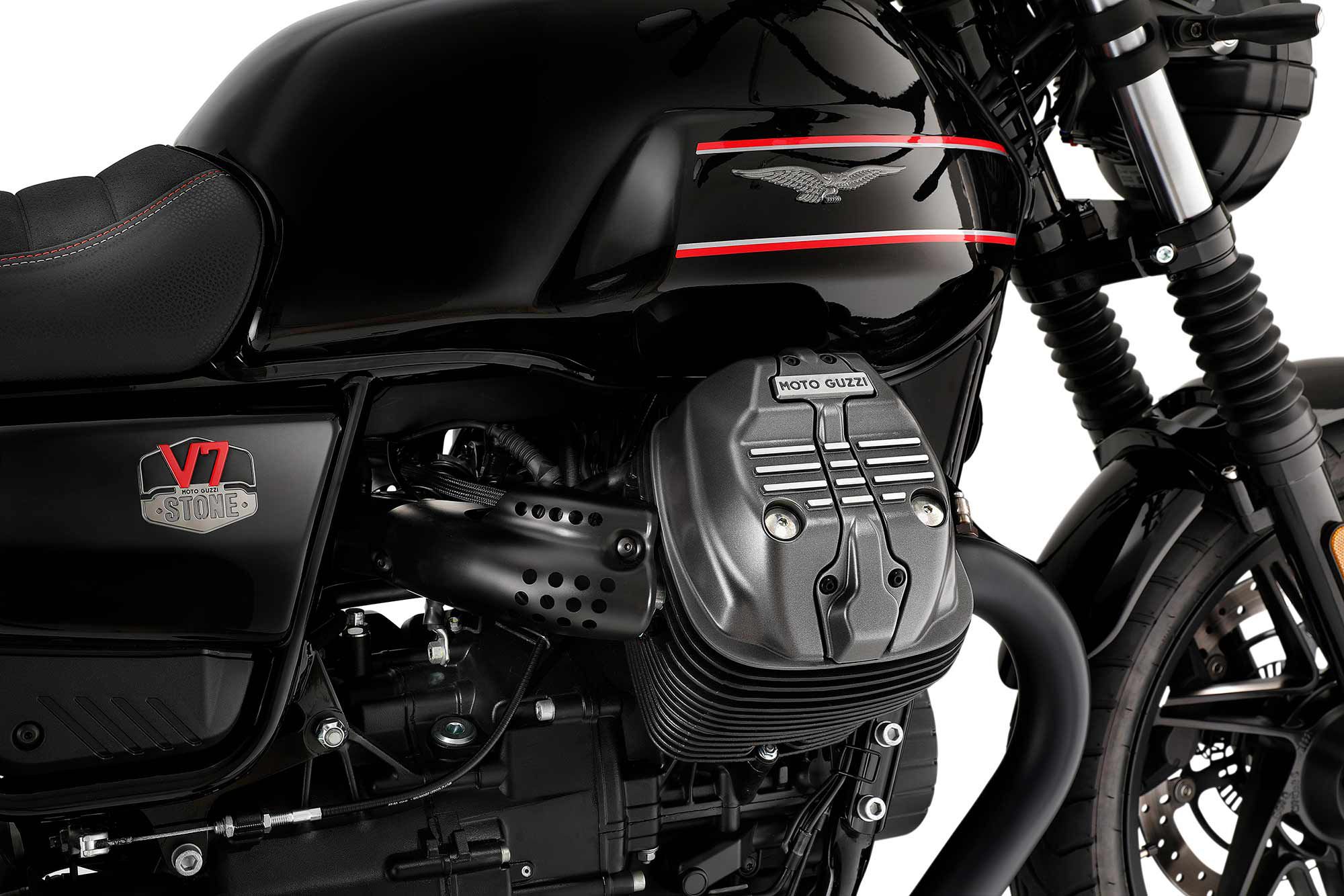 Moto Guzzi's V7 Stone Special Edition. media sourced from Cycle World.