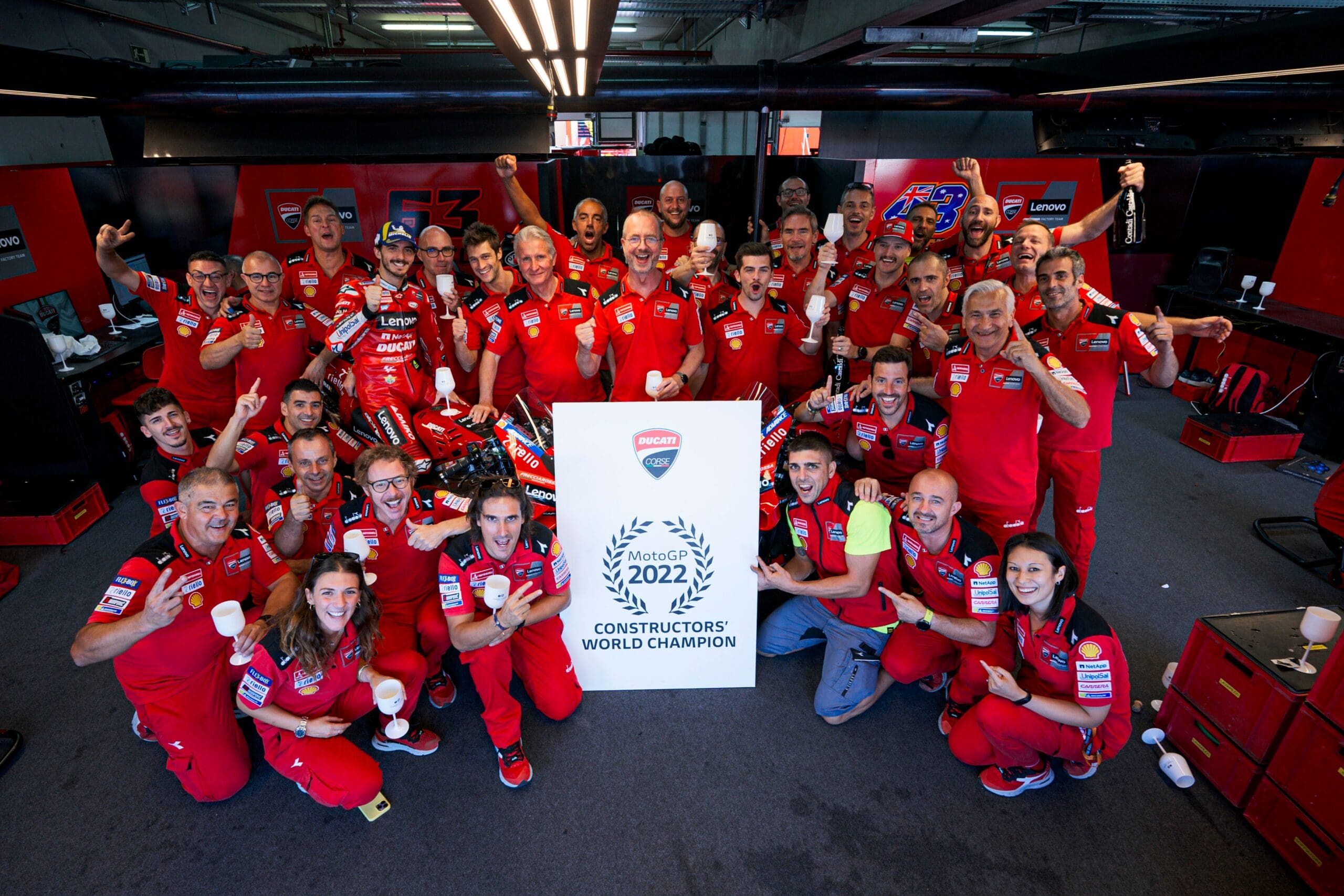Ducati wins third consecutive Constructor's Championship with five races to go. Media sourced from the relevant Ducati press release. 