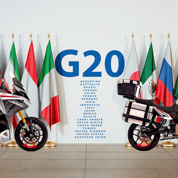 The G20 Summit in Bali will use Energica motorcycles. Media sourced from MultiNews and Energica.